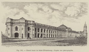 Grand bazar de Saint-Petersbourg (gravura) de French School