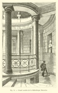Grande escadaria da biblioteca Mazarine de French School