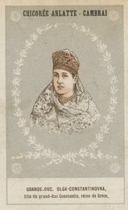 Grão-Duque, Olga-Constantinovna, filha do Grão-Duque Constantino, Rainha da Grécia de French School