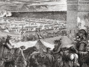 Grande Federação, 14 de julho de 1790, de "História da Revolução Francesa" por Louis Blanc (1811-82) de French School