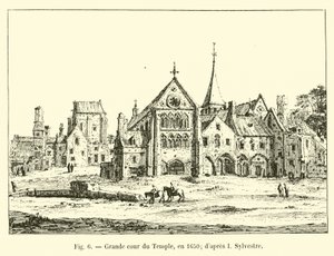 Grande pátio do templo, em 1650; dapres eu Sylvester de French School