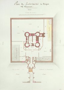 Planta do piso térreo do Keep at Vincennes de French School