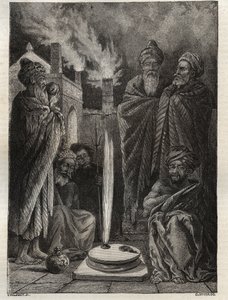 Guebre (ou Zoroastrian) perto de Baku (Baku, Azerbaijão) - Fireworshippers - Nova Enciclopédia Nacional de Maurice La Charest - 1870 - de French School