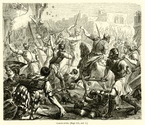 Guerra civil (gravura) de French School