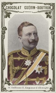 William II, imperador da Alemanha (foto colorida) de French School