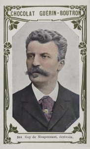 Guy de Maupassant, escritor (foto colorida) de French School
