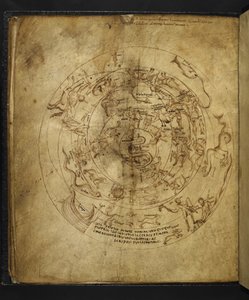 Harley 647 f.21v Diagrama dos Hemisférios Norte e Sul, de 