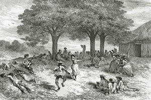 Colheita de Coca, Peru, ilustração da revista The World Tour, 1877 de French School