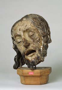 Cabeça de Cristo (madeira pintada)