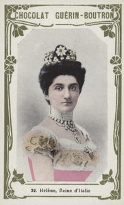 Helene, rainha da Itália (foto colorida) de French School