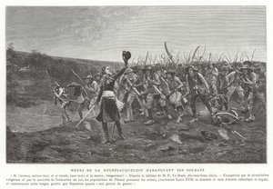 Henri de la Rochejaquelin arengaçando seus soldados, Vendee Revolt, França de French School