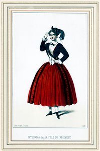 Henriette Sontag , soprano alemão, em La fille du régiment de Donizetti de French School