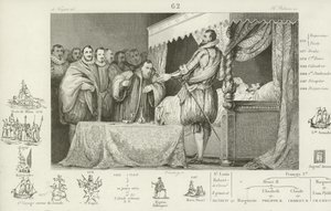 Henrique III da França em seu leito de morte, 1589 de French School