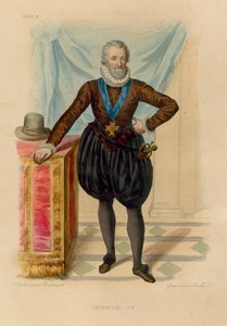 Henrique IV (gravura colorida) de French School