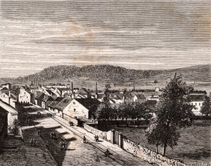 Hericourt - - departamento de Saone-et-Loire - gravura em "La France illustree: geography, history, statistical administration" de V.A. Malt-Brown. 1884 de French School