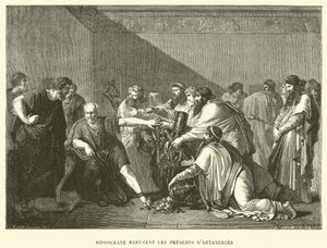 Hipócrates recusando os presentes de Artaxerces (gravura) de French School