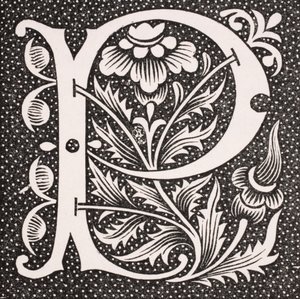 Carta Historiada "P", de "A Idade Média e o Renascimento", de Paul Lacroix (1806-84), publicada em 1847 de French School