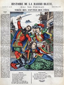 História do Barba Azul, imagem da coluna vertebral do século XIX de French School