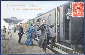 Postal de férias de Saint-Brieuc, c.1910 (depois de uma foto) de French School
