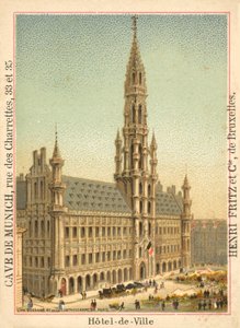 Prefeitura, Grand Place, Bruxelas (chromolitho) de French School