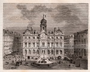 Hotel de Ville de Lyon - - gravura em "La France illustree: geography, history, statistical administration" de V.A. Malt-Brown. 1884 de French School