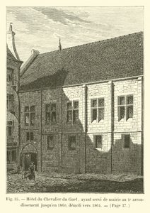 Hotel du Chevalier du Guet, tendo servido como prefeitura no 4º arrondissement até 1860, demolido por volta de 1864 de French School