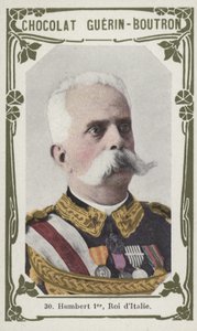 Humbert Premier, rei da Itália (foto colorida) de French School