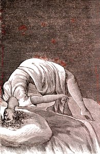Histeria, perturbação mental e nervosa resultante de uma ansiedade intensa. 1887 (gravura) de French School