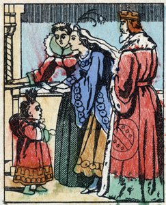 Ilustração de "Riquet a la houppe", conto de Charles Perrault (1628-1703), escritor francês. Gravura em madeira de "Imaging Pellerin" - Epinal, sd. Final do século XIX. de French School