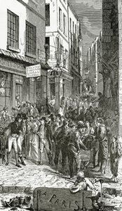 Ilustração, de, quatro, treze, treze, século, (bw, engraving) de French School