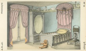 Ilustração do catálogo de produtos de design de interiores da AR & Cie, França de French School