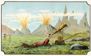Ilustração do livro "Voyage dans la lune avant 1900" de A. de Ville-d