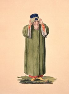 Imam Chamando à Oração, provavelmente por Cousinery, período Otomano, terceiro quartel do século XVIII (wc on paper) de French School