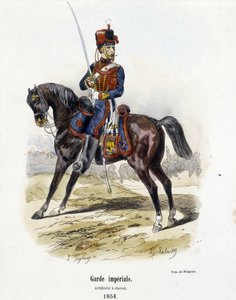 Guarda Imperial: Artilharia a cavalo em 1854 - no "Histoire de l