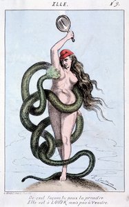 De uma centena de maneiras você pode levá-lo, é para alugar, mas não para vender (Thiers en serpent rodeia Marianne). de French School