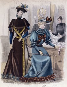 Na loja de lingerie, 1892 de French School