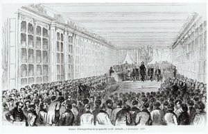 Inauguração da École Normale Supérieure em Paris, de The Paintings of Paris, de Texier, 1852 de French School