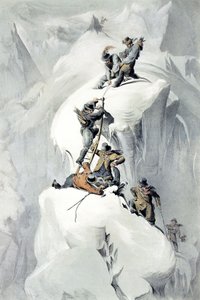 Incidente antes de chegar aos Grands Mulets no vale de Chamonix de French School