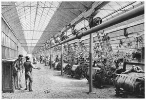 Tecelagem Industrial em Bagatelle, 1884 de French School