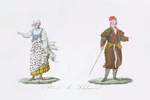 Habitantes de Szkalmierz, da "História da Polónia" de Bernardo Zaydler de French School