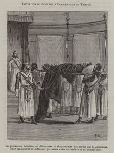 Iniciação de um Comandante do Templo (gravura) de French School