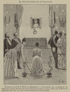 Iniciação de uma Senhora do Egipto no Rito Egípcio (gravura) de French School
