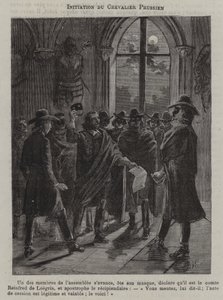 Iniciação de um cavaleiro prussiano (gravura) de French School
