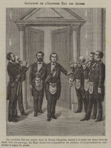 Iniciação de um Eleito dos Quinze (gravura) de French School