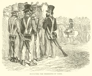 Inspecção dos Federados de Paris (gravura) de French School