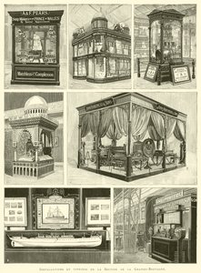 Instalações e mostruários da Seção Britânica (gravura) de French School