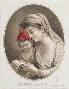 Professor republicano. c.1789 (gravura a cores) de French School