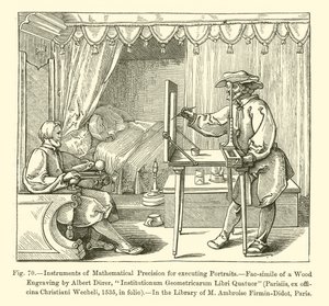 Instrumentos de Precisão Matemática para execução de Retratos (gravura) de French School