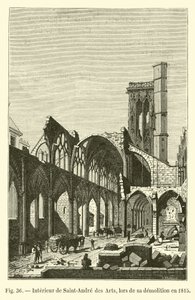 Interior de Saint-Andre des Arts, quando demolido em 1815