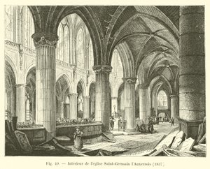 Interior da Igreja Saint-Germain l&39;Auxerrois, 1837